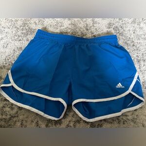 Adidas Climalite Running Shorts Blue White Trim Size: Medium